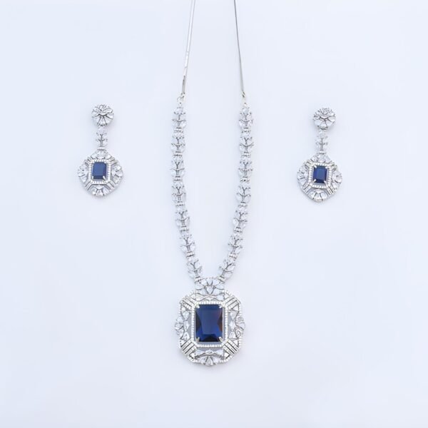 Sparkling Sapphire Charm Necklace - Image 3
