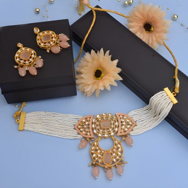 Rose and Gray Moon Choker - Image 4