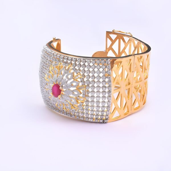 Golden Diamond Delight Circle Bracelet - Image 5
