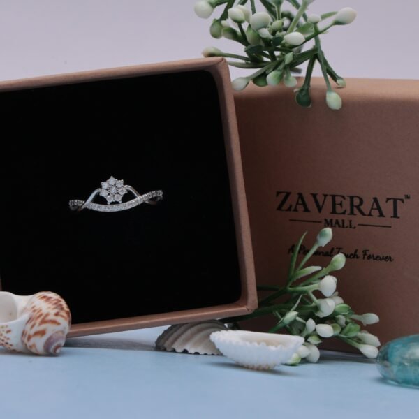 Silver Sparkling Rhapsody Diamond Ring