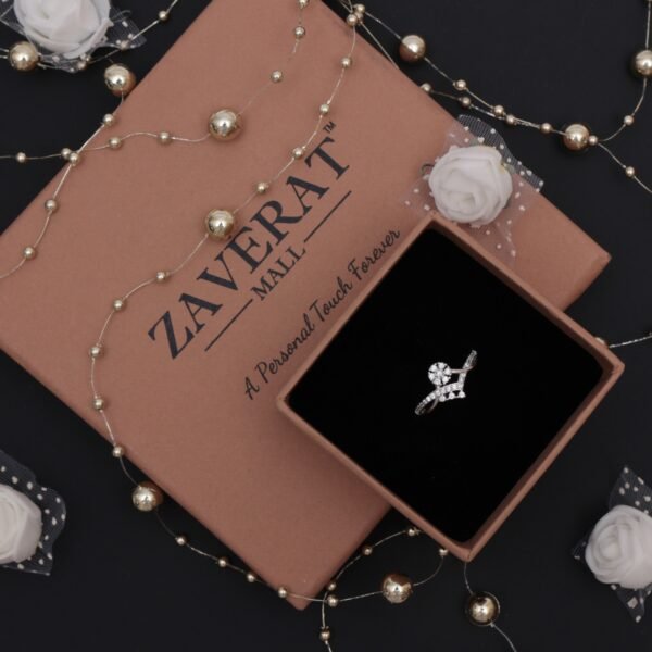 Silver Solitaire Grace Diamond Ring