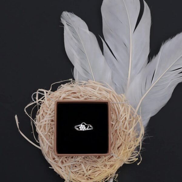 925 Silver Passionate Love Diamond Ring