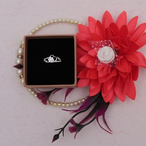 925 Silver Passionate Love Diamond Ring - Image 3