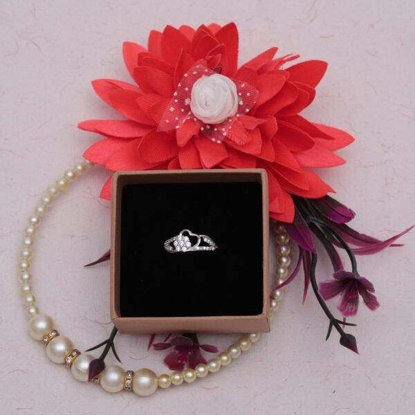 925 Silver Passionate Love Diamond Ring - Image 2
